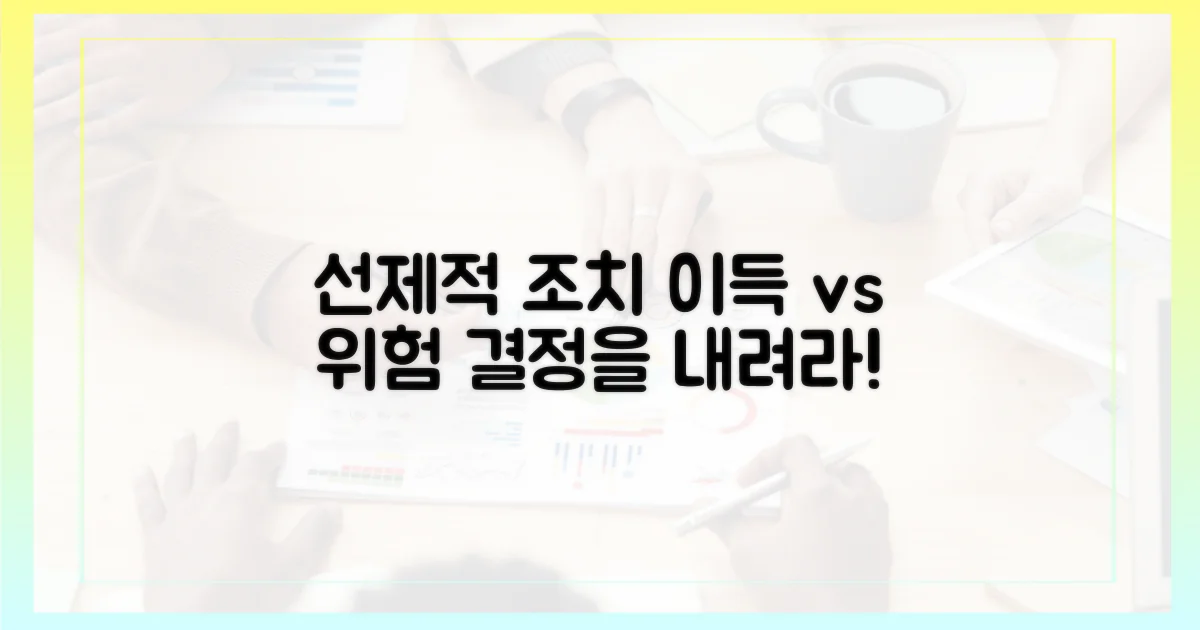 선제적 조치'의 득과 실