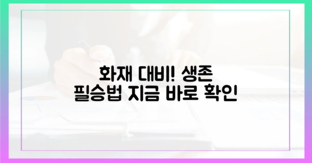 화재 대비, 이렇게 하세요.