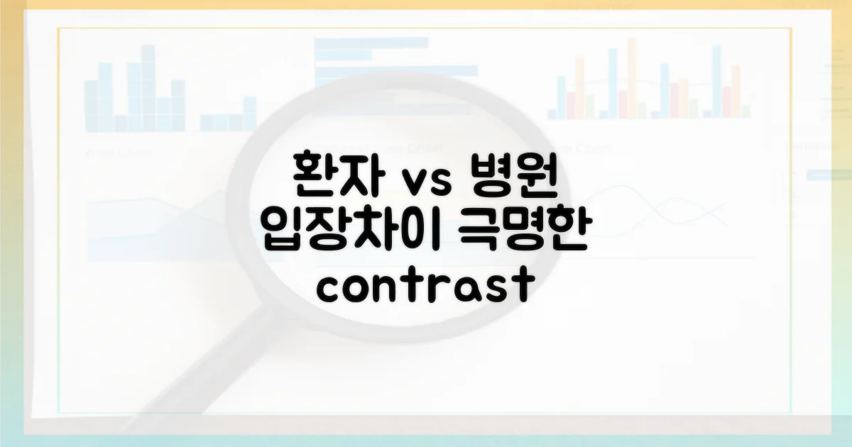 환자 입장 vs 병원 입장