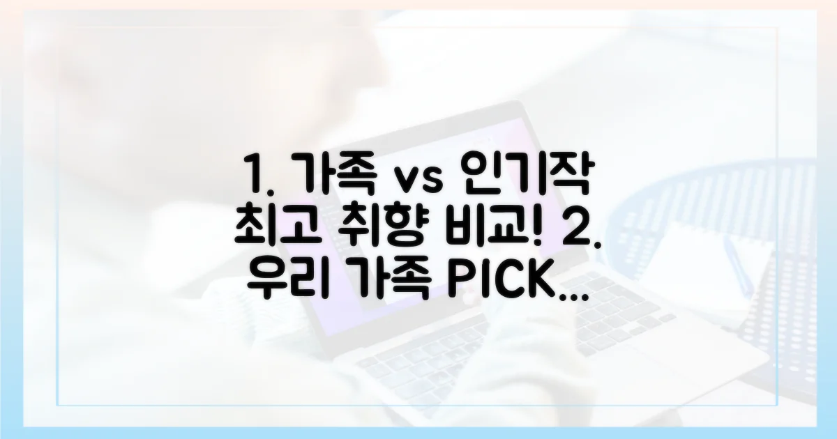 가족 취향 저격 vs 인기작 비교