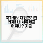 국가정보자원관리원 화재 발생, 내 민원 서류와 세금 납부는 어떻게 되나?