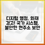 국가정보자원관리원 화재로 본 대한민국 디지털 행정의 현주소와 과제