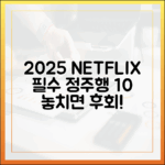 2025 넷플릭스 정주행 10선