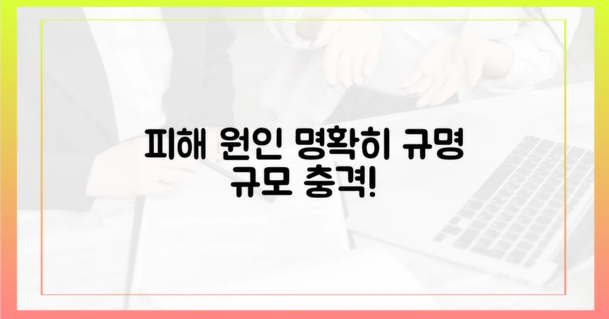 피해 규모와 원인 규명