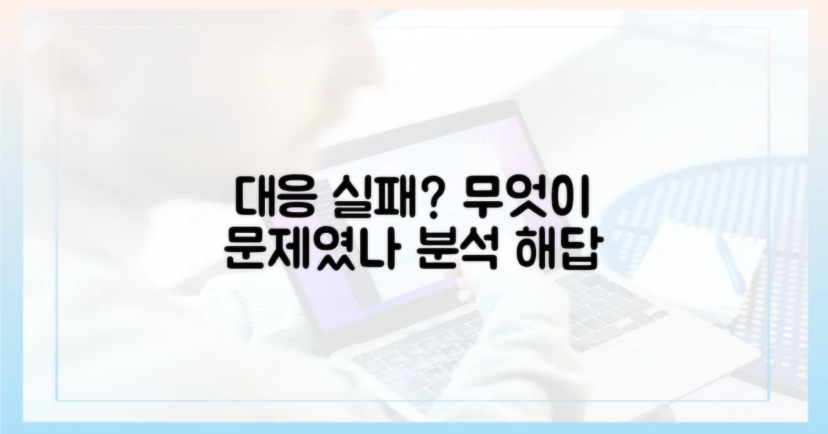 대응, 무엇이 부족했나?