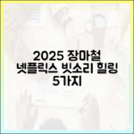 2025 장마철 넷플릭스: 빗소리 힐링 5가지 추천