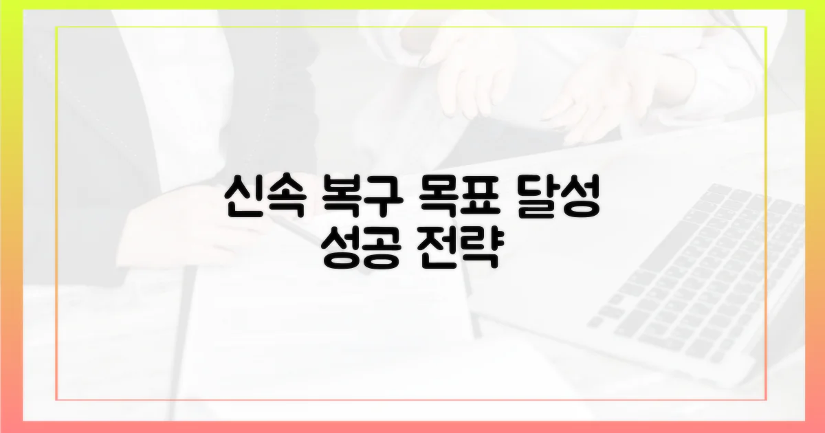 신속 복구, 목표 달성 전략