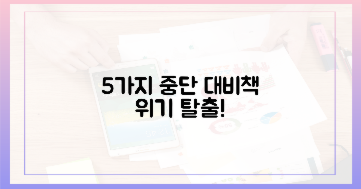 5가지 중단 대비책