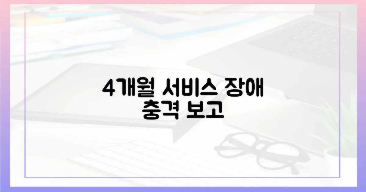 4개월간의 서비스 장애