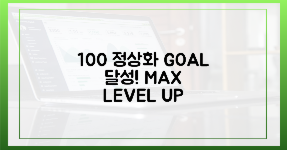 100% 정상화 목표