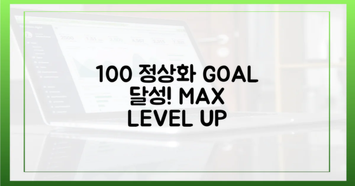 100% 정상화 목표