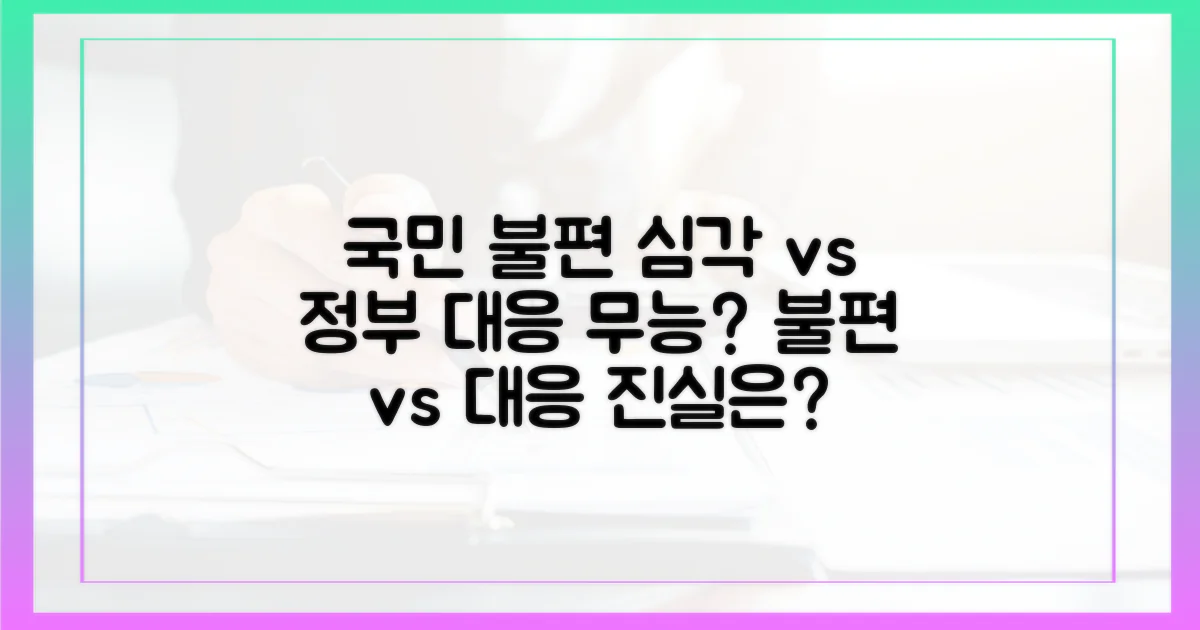 국민 불편 vs 정부 대응 실태