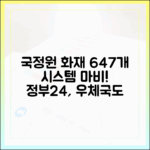 국가정보자원관리원 화재: 정부24, 우체국 등 647개 시스템 중단 총정리