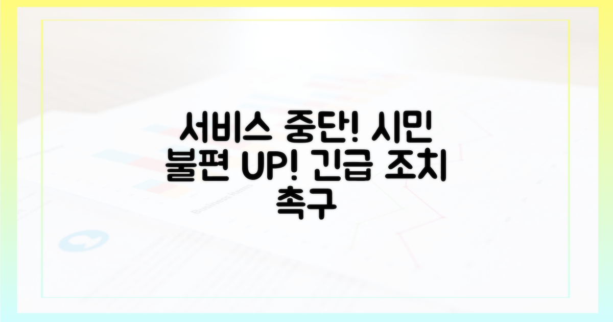 대국민 서비스 중단, 시민 불편 가중
