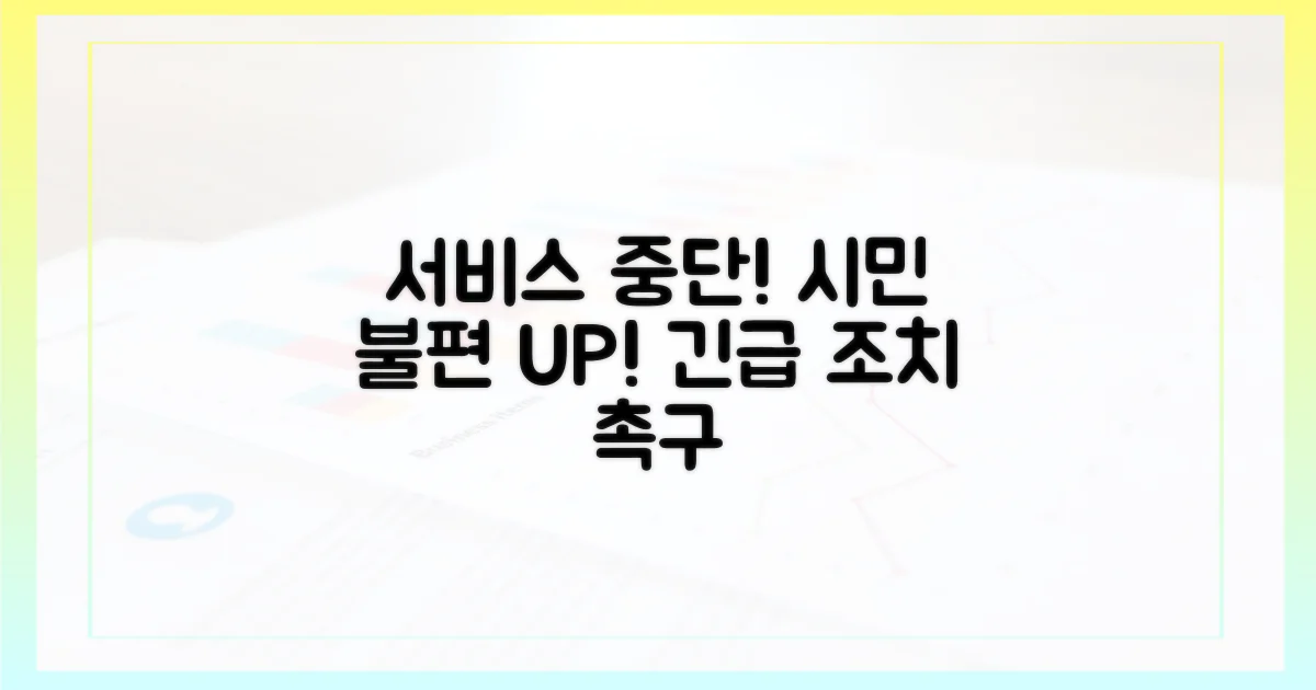대국민 서비스 중단, 시민 불편 가중
