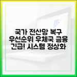 국가정보자원관리원 시스템 복구, 최우선 순위는 우체국 금융 서비스