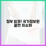 국민 불편 최소화, 정부가 발표한 국가정보자원관리원 사태 후속 조치 안내