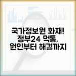 국가정보자원관리원 접속 오류, 화재 원인부터 정부24 먹통 해결 방안까지 총정리