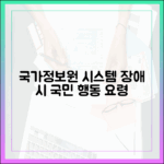 행정 전문가가 알려주는 국가정보자원관리원 시스템 장애 시 국민 행동 요령