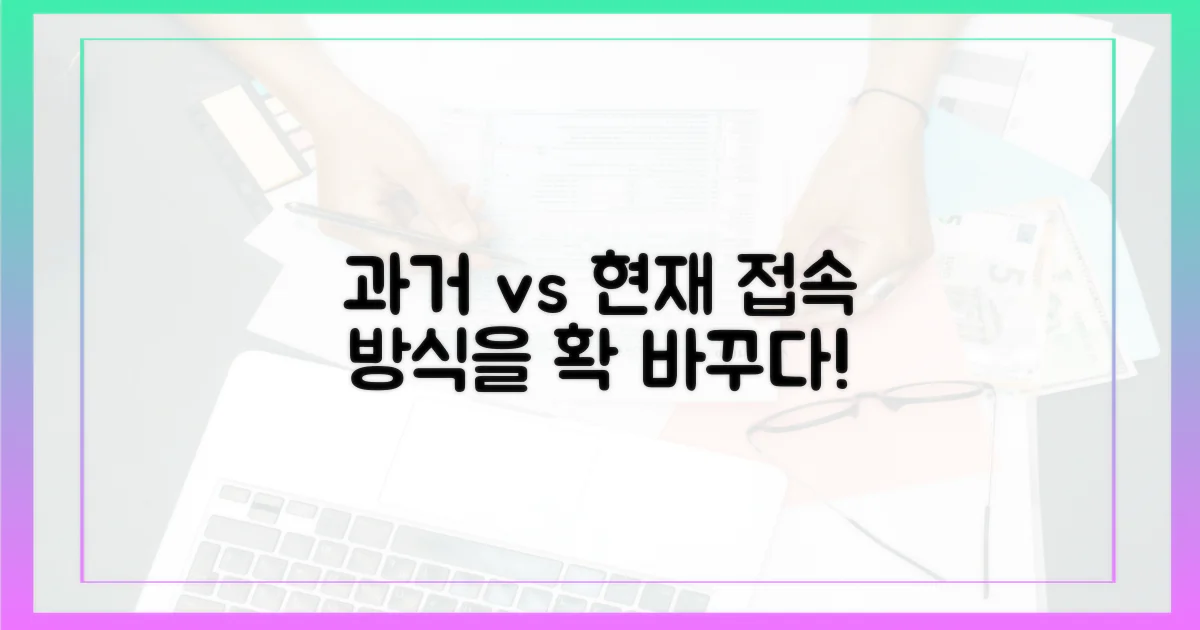 과거와 현재 접속 비교