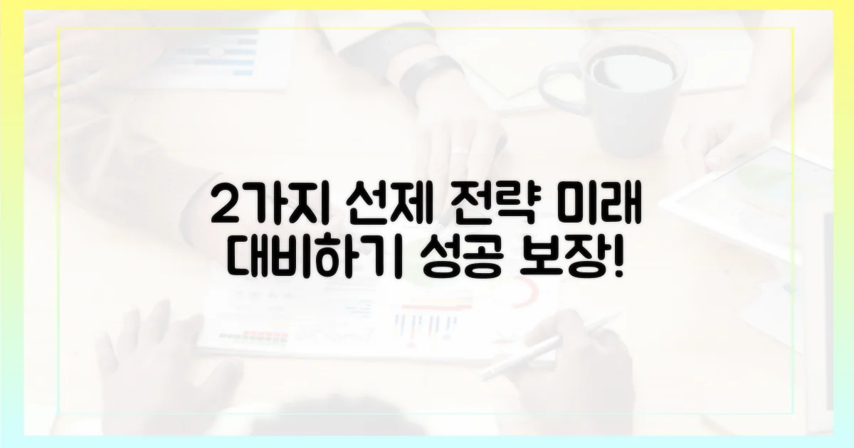 2가지 선제적 대응 전략
