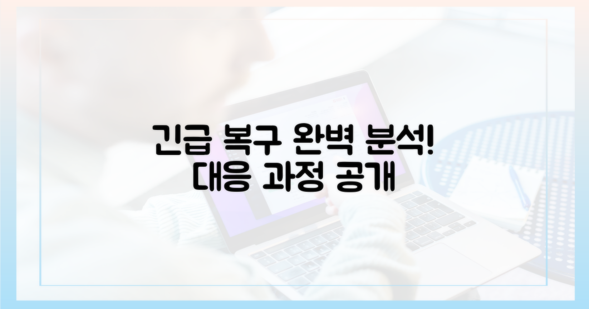 긴급 복구 및 대응 과정 상세 분석