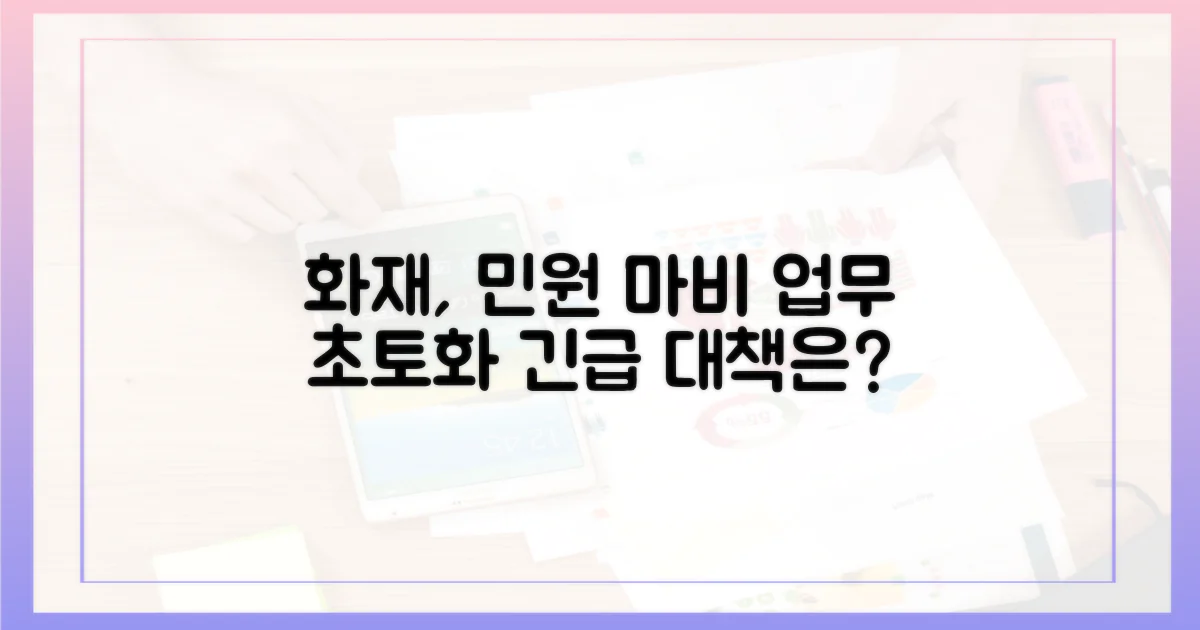 화재, 민원 업무 마비?