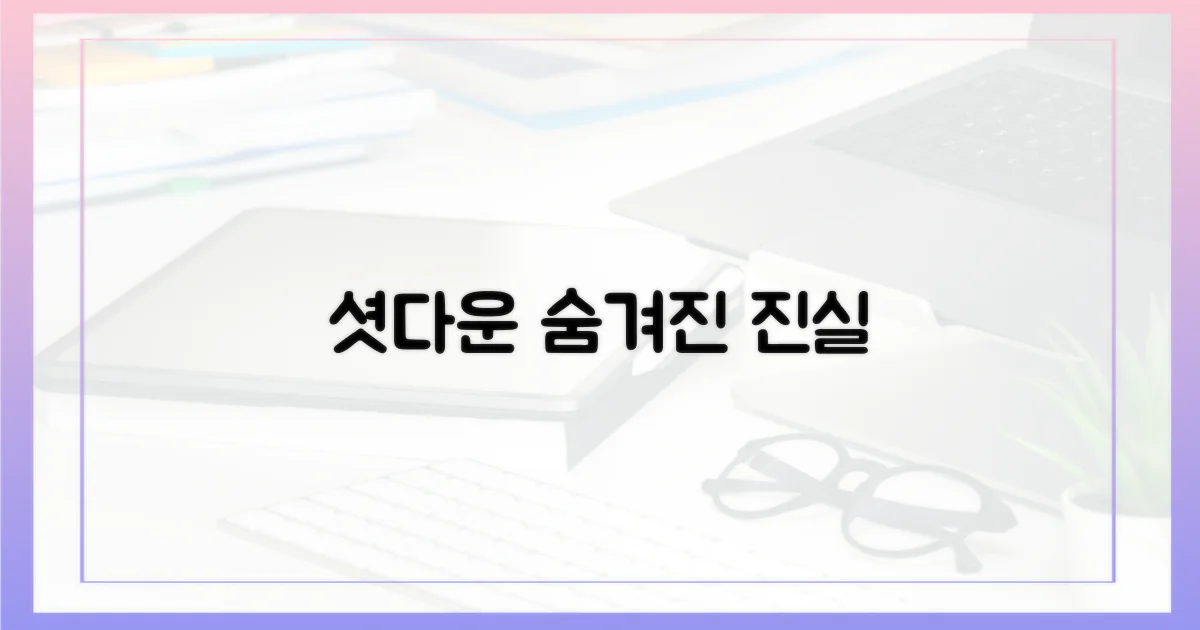 셧다운, 무엇을 숨겼나?