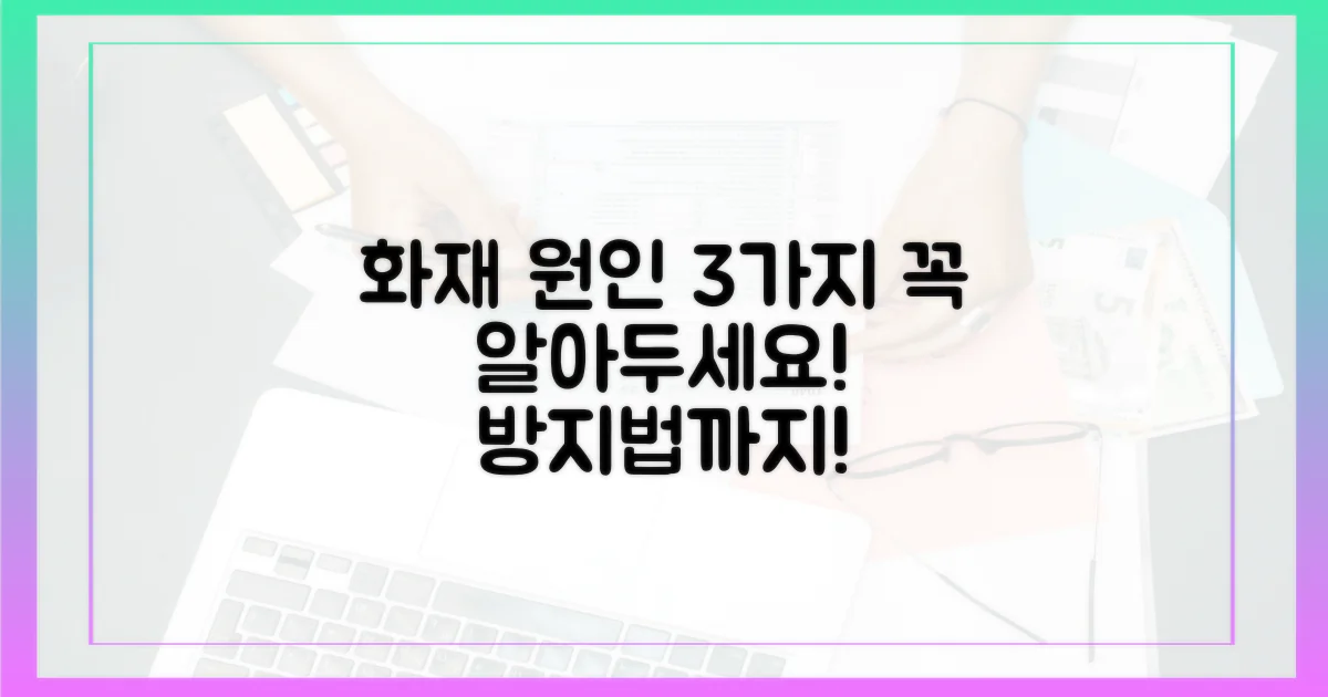 3가지 화재 원인 분석