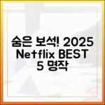 명작 재발견! 넷플릭스 숨은 보석 2025 BEST 5