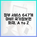 정부 주요 서비스 647개 중단, 국가정보자원관리원 화재로 인한 업무 마비 현황 A to Z