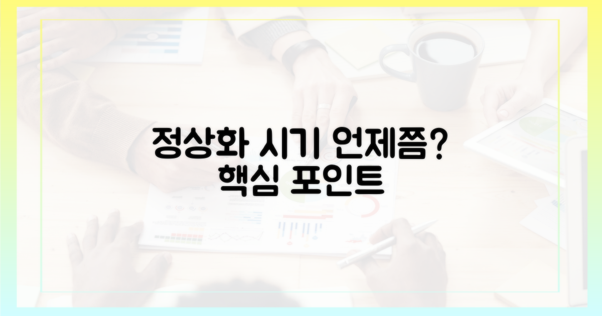 정상화 예상 시점을 알아보세요