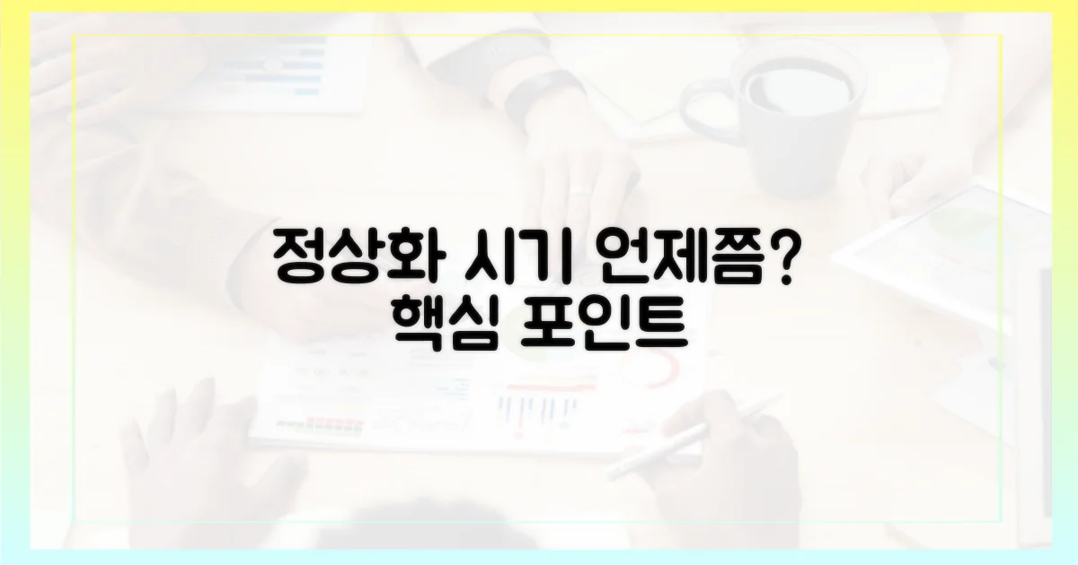 정상화 예상 시점을 알아보세요