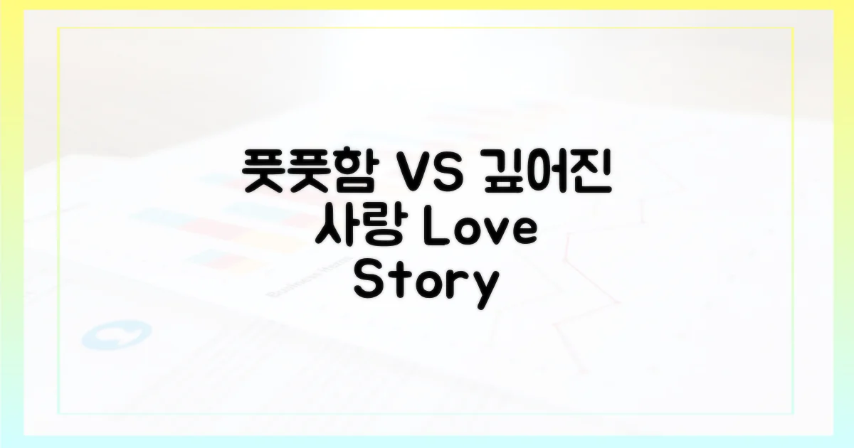 풋풋함 vs 깊어진 사랑