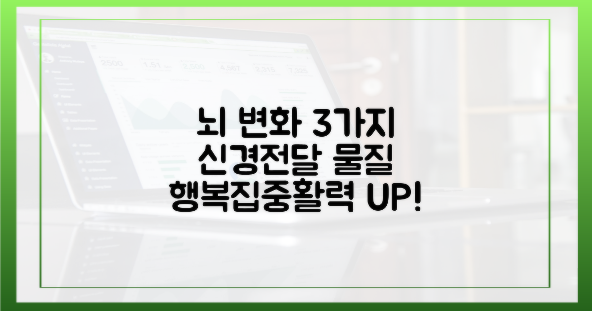 3가지 신경 전달 물질 변화