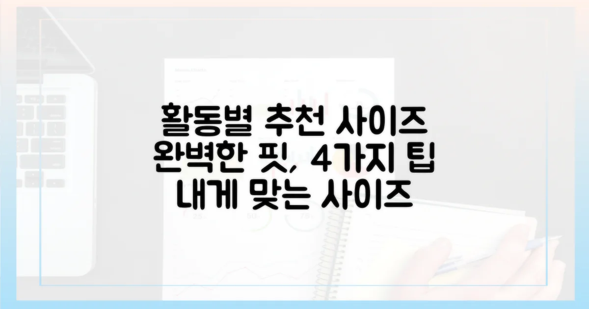 4가지 활동별 추천 사이즈