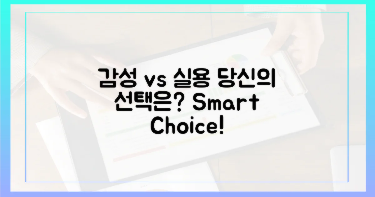 감성 vs 실용성, 당신의 선택은?