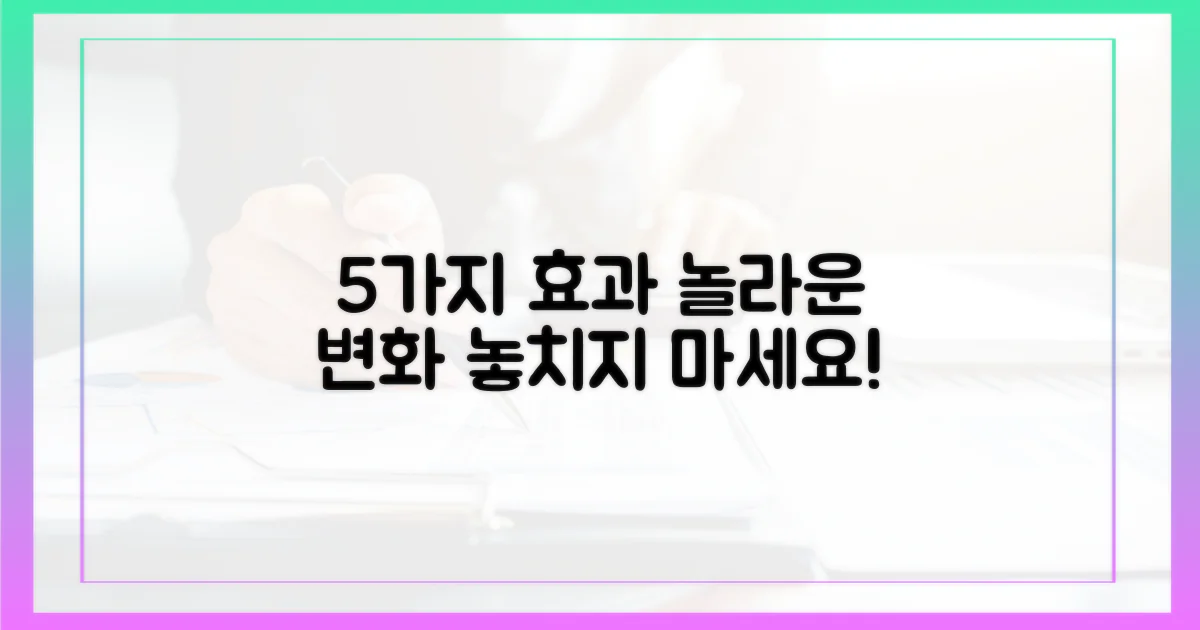 5가지 주요 효과