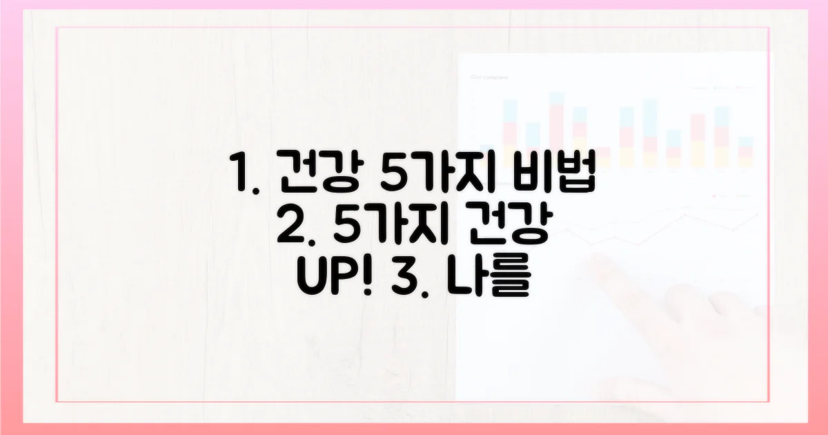 5가지 건강 증진 효과