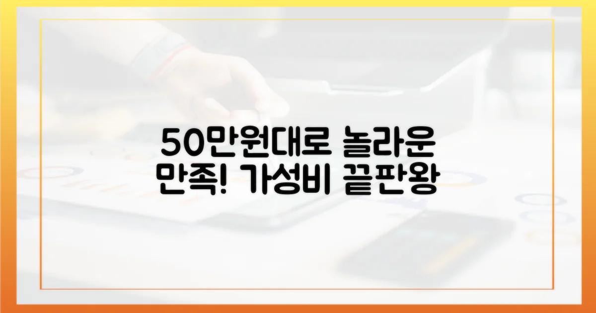50만원대, 그 이상의 만족감