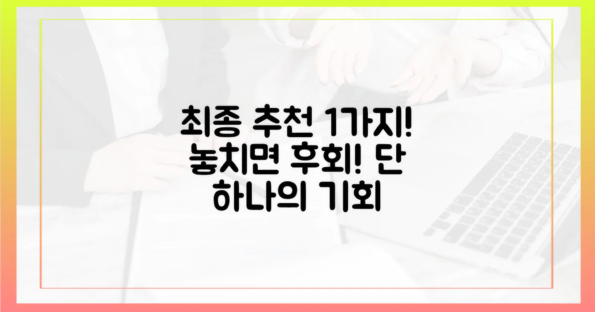 1가지 최종 추천