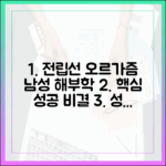 성공적인 전립선 오르가즘을 위한 남성 해부학적 이해