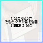 '남성의 G-spot'에 대한 진실: 전립선 오르가즘 최신 정보 검증