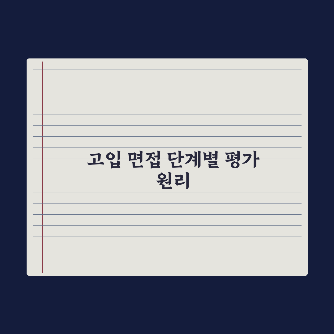 고입 면접 준비 - 단계별 가이드 실전가이드, 전문가의 5단계 합격 전략