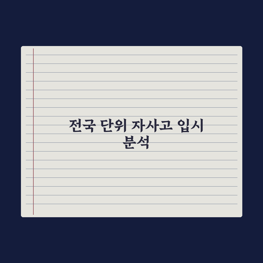 전국 단위 자사고 입시 가이드 심층분석, 입시 전문가가 분석한 5가지 핵심 전략