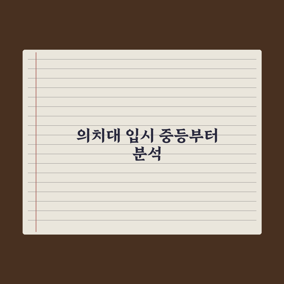 의대·치대 진학 로드맵 - 중등부터 시작 심층분석, 전문가의 5단계 전략