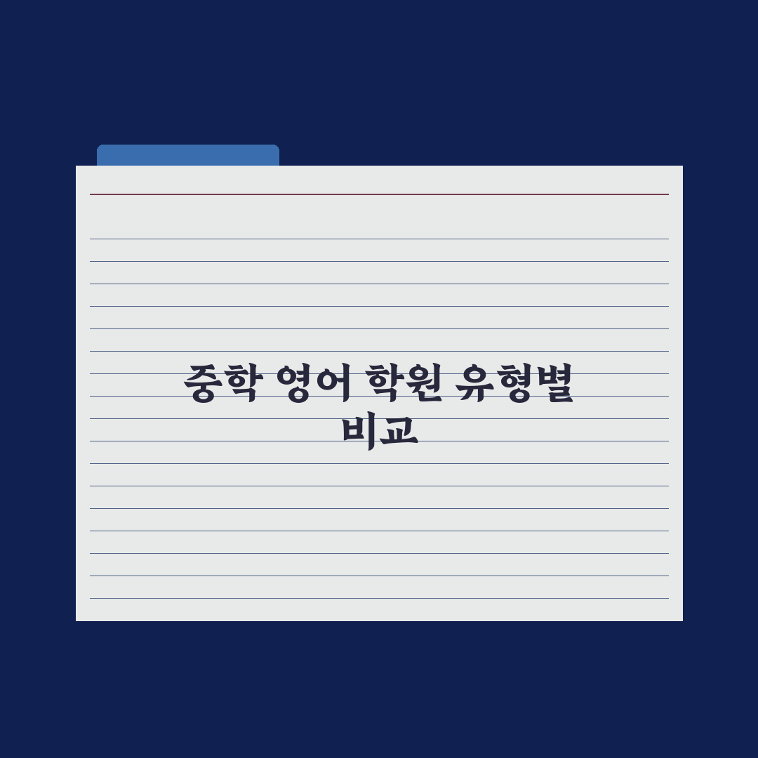 중학생 영어 학원 선택 - 회화·문법·내신 비교 심층분석: 핵심 3단계