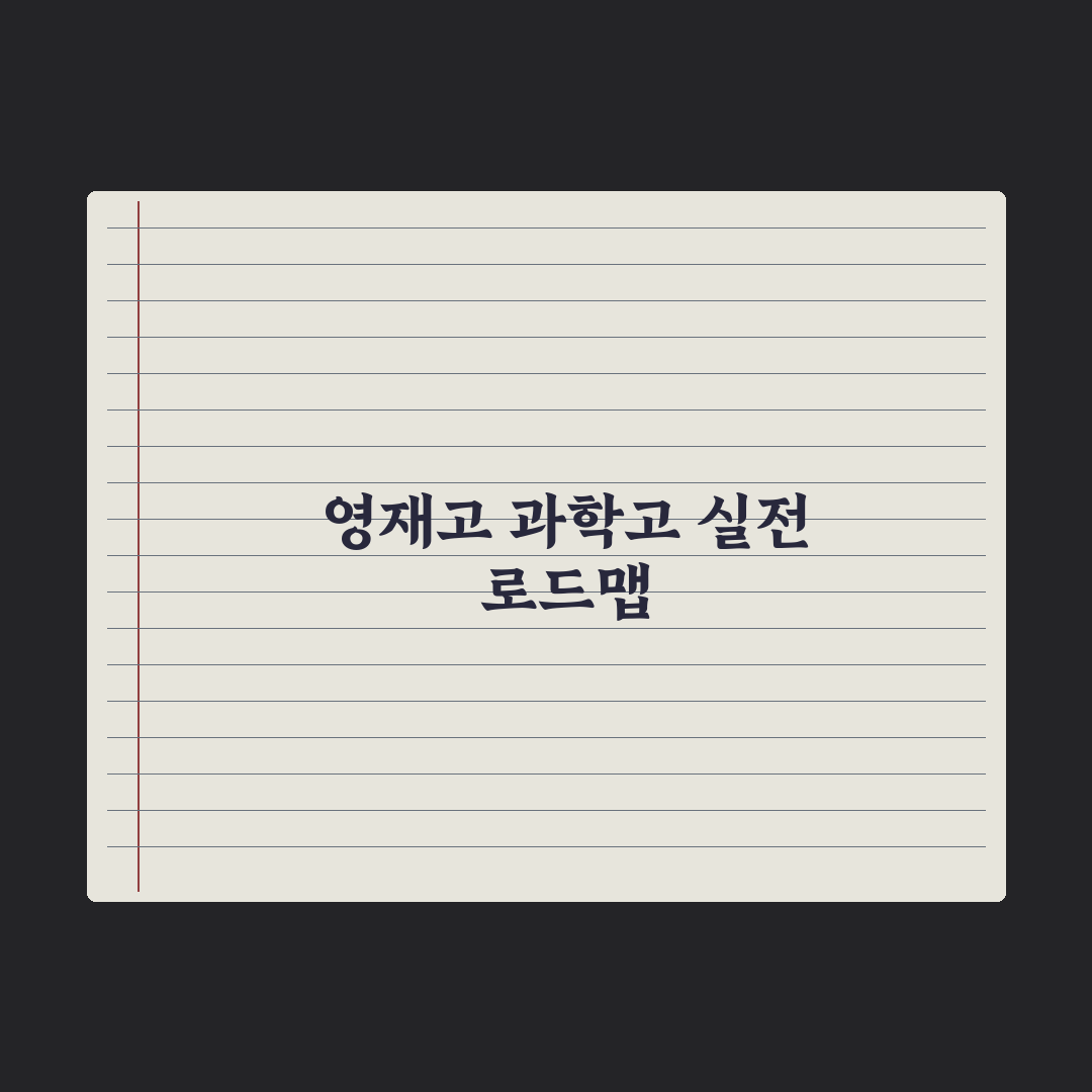 이공계 진학 로드맵 - 과학고·영재고 경로 심층분석: 전문가의 5대 전략