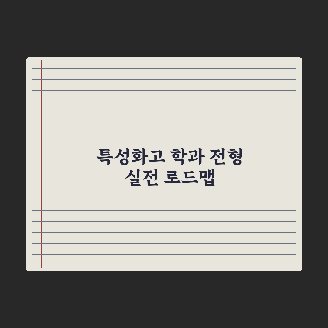 특성화고 진학 - 학과·전형 정리 심층분석, 전문가가 검증한 5대 지표
