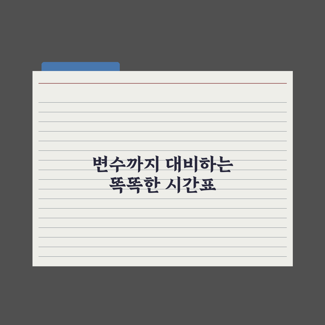 중학생 효율적인 학습 시간표 만들기 실전가이드, 상위권이 검증한 5단계